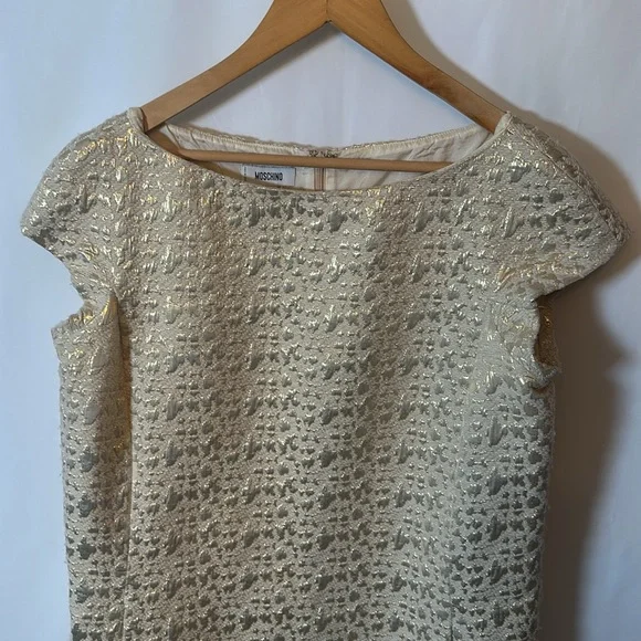 Moschino Cream with Gold shift dress - Picture 6 of 6